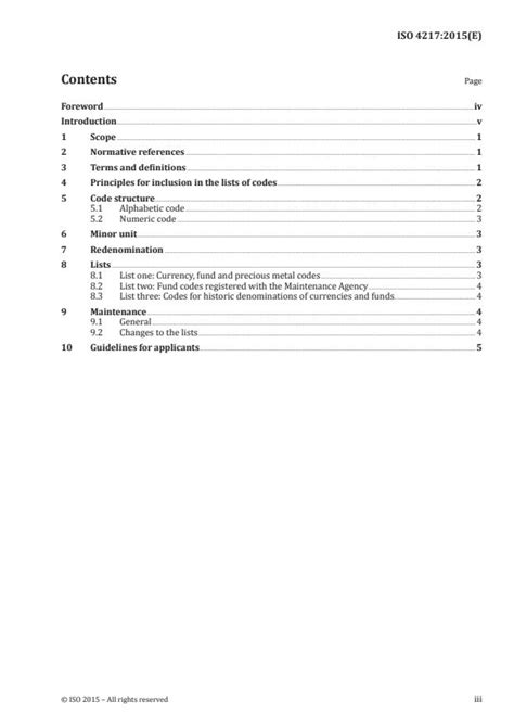 ISO 4217:2015 - Codes for the representation of currencies