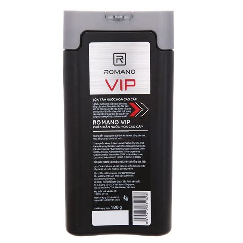 Sữa tắm Romano Vip nước hoa cao cấp chai 180g – Chuỗi Tạp Hóa Việt ...