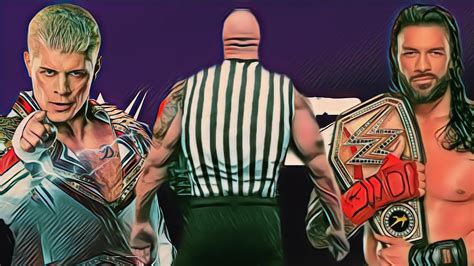 Cody Rhodes Vs Roman Reigns The Rock Special Guest Referee At