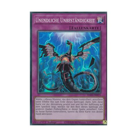 Unendliche Unbeständigkeit V 4 Platinum Secret Rare RA01 DE075 V 4