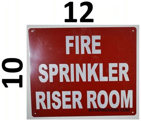 Fire Sprinkler Riser Room Sign