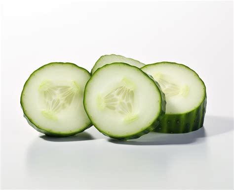 Premium AI Image Slice Of Cucumbers Isolated On Background