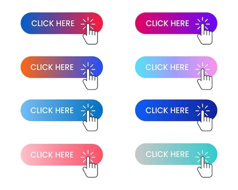 Premium Vector Set Of Click Here Button Click Here Apply Buttons