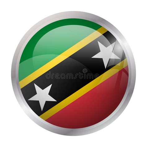 Circle Vector Flag Of Saint Kitts And Nevis Stock Vector Illustration Of Unique Modified