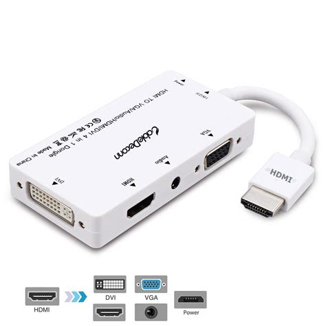 CableDeconn DisplayPort HDMI VGA DVI 変換 アダプター 最大解像度1920X1080P対応 DP HDM