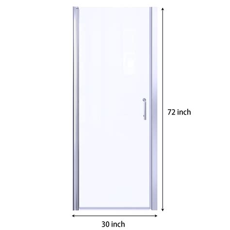 30 W X 72 H Semi Frameless Glass Shower Door Wellfor Glass Shower