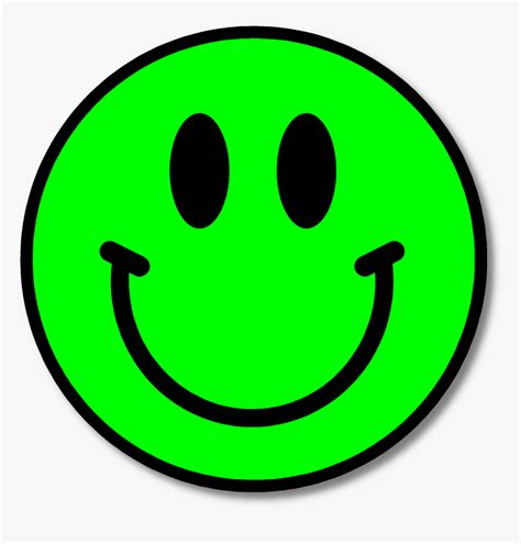 Happy Face Symbol - Green Smiley Face Emoji, HD Png Download - kindpng