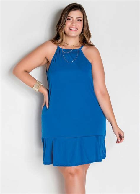 Vestido Trapézio Royal Plus Size Com Babado Marguerite