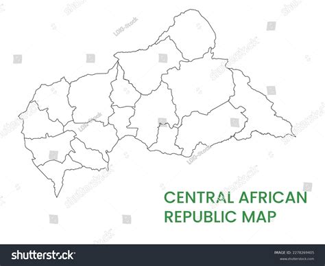 High Detailed Map Of Central African Republic Royalty Free Stock