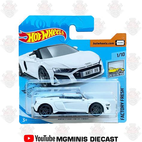 Hot Wheels 2020 Audi R8 Spyder 2019 Branco Cartela Curta Mgminis Diecast