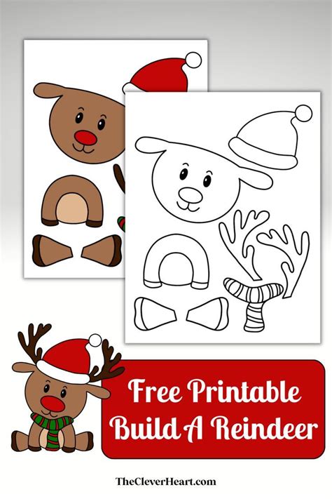 Free Printable Build A Reindeer Reindeer Printable Fun Holiday