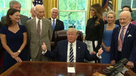 Trump Marks Apollo 11 Anniversary By Meeting Its Astronauts Cbs 42