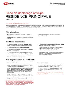 Remplissable En Ligne Les Cas De Dblocage Anticip De La Rsidence