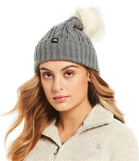 The North Face Ladies Oh Mega Faux Fur Pom Beanie Dillards North Face Women Modesty Fashion