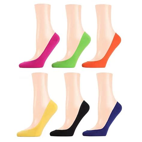 6 Pack Womens No Show Microfiber Shoe Liners