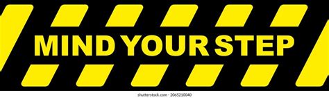 Caution Vector Sign Mind Your Step เวกเตอร์สต็อก ปลอดค่าลิขสิทธิ์ 2065210040 Shutterstock