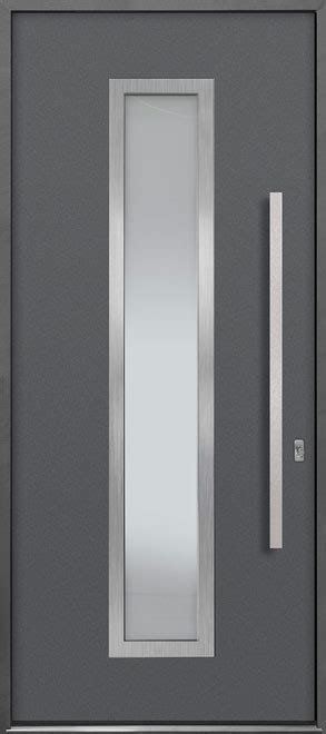 DB ALU E4 Wood Aluminum Matte Gray Aluminum Wood Entry Doors From