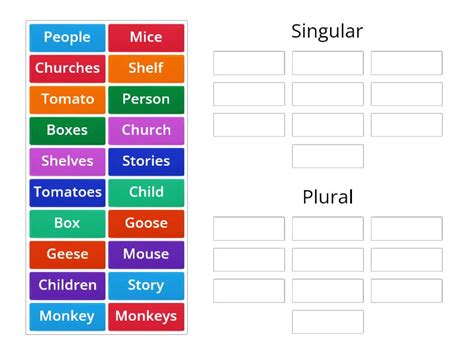 Singular Plural Group Sort