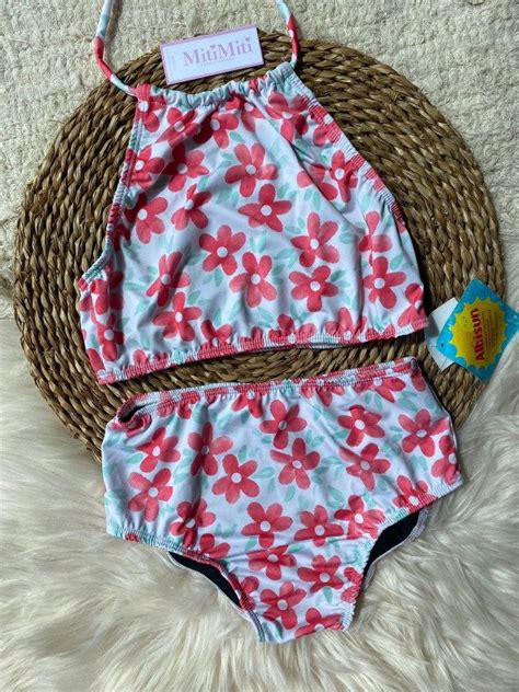 Bikini niña flor rosa COD MitiMiti