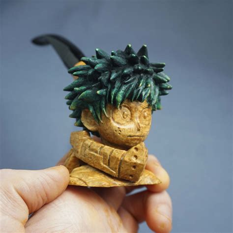 Deku Custom Briar Pipe My Hero Academia Wooden Handcraft