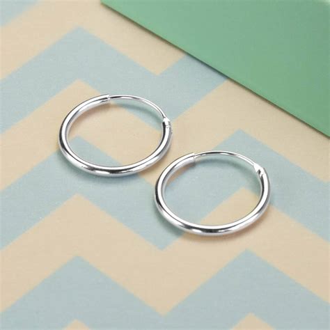 Sterling Silver 18mm Hoop Earrings By Martha Jackson Sterling Silver