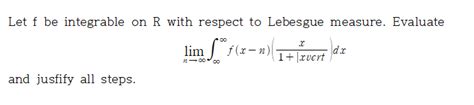 Solved Let F Be Integrable On R With Respect To Lebesgue