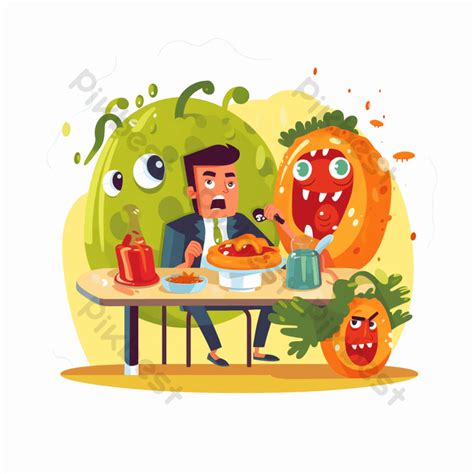 Food Poisoning Isolated Cartoon Concept PNG Images | PSD Free Download - Pikbest