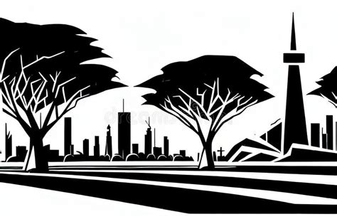 Gaborone Gaborone Botswana Black And White City Logo Generative Ai