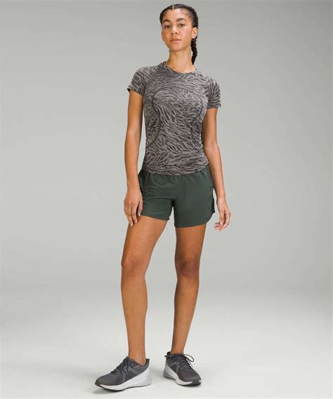 Lululemon Track That High Rise Lined Short 5 Smoked Spruce Lulu