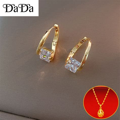 Women Pawnable 18k Saudi Gold Openwork Bow Earring Wedding Jewelry Gift