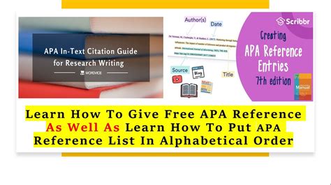 Learn How To Give Free APA Reference APA Reference List In