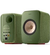 KEF LSX II Wireless Hi Fi Speakers Olive Green