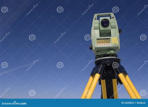 Land Surveying Under Blue Sky Stock Photo Image Of Worker Engineer