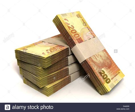 Download This Stock Image A Stack Of Bundled Two Hundred Rand Notes On