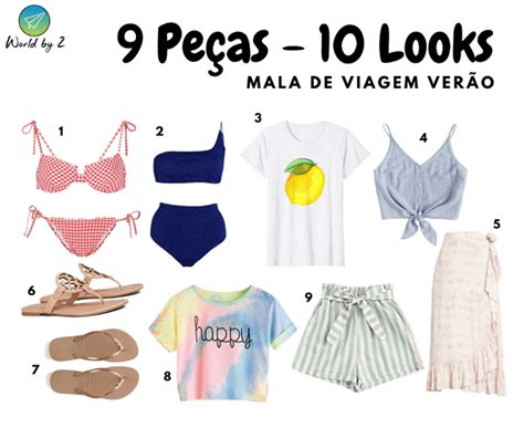 Mala de Viagem Praia 9 Peças 10 Looks World by 2