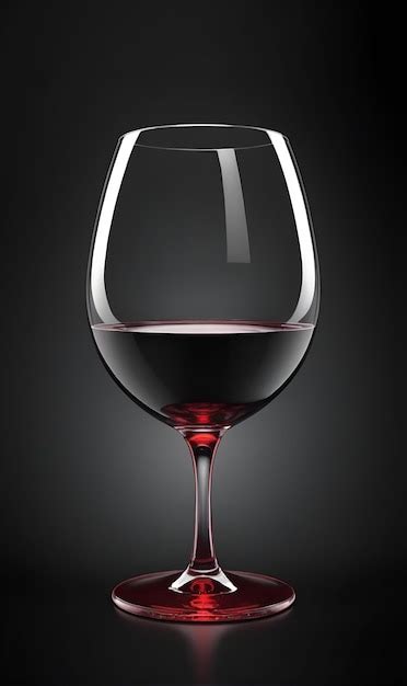 Premium Photo A Glass Of Red Wine On A Black Background