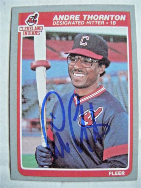 Andre Thornton Signed Indians 1985 Fleer Baseball Card Auto Autographed