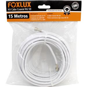 Cabo Coaxial Rg Branco Metros Leroy Merlin