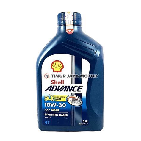 Jual OLI SHELL ADVANCE AX7 MATIC SCOOTER 0 8L 10W 30 Kode 793252 Di