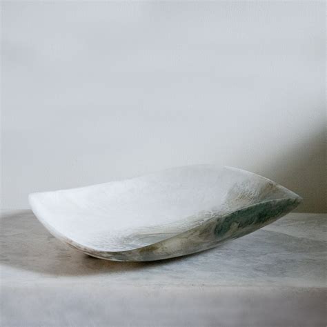 Small Resin Flower Bowl Olive Dual Pour Anyon Design And Atelier