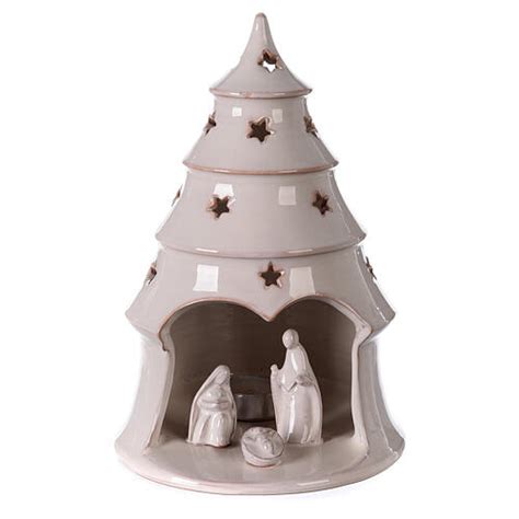 Rbol Navidad Con Natividad Terracota Blanca Deruta Cm Venta