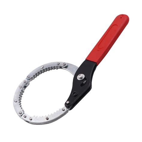 Carbon Steel Oil Filter Removal Wrench Adjustable Metal Strap Spanner