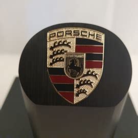 Porsche Logo Pylon Paperweight Porsche Desk Accessories Flatsix