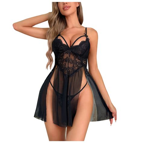 Munlar Floral Lace Women S Lingerie Strappy Sheer Chemise Sexy Lingerie