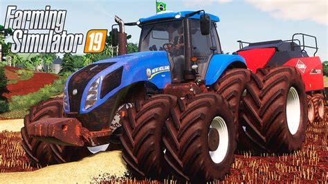 New Holland T Produzindo Fardos De Feno Farming Simulator Sitio