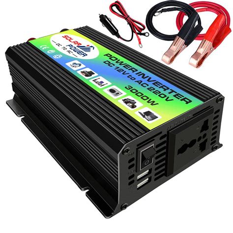 Car Solar Power Inverter 300watts Converter Dc 12v To Ac 220v With Dual Usb 42a Shopee