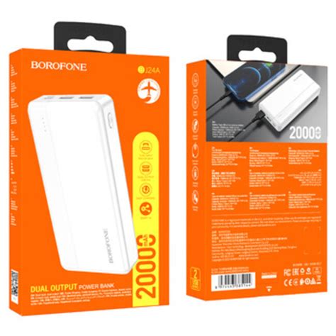 Borofone Borofone Powerbank 20000 MAH Incl 2x USB Aansluiting 1x