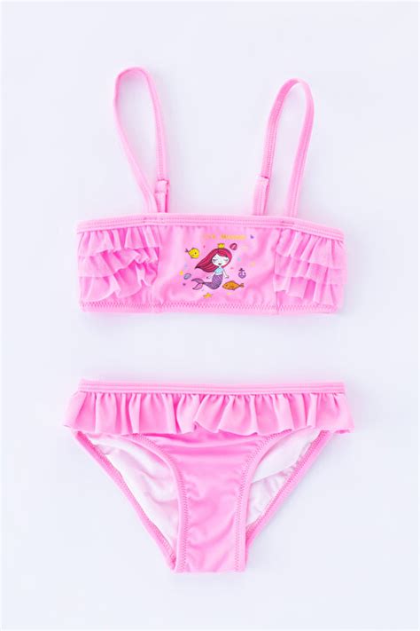 K Z Mermaid Bandeau Bikini Tak M Plftntd Iy Lp A K Pembe Penti