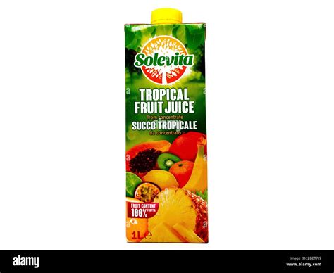 Solevita Tropical Fruit Juice Sold By Lidl Supermarket Chain Stock