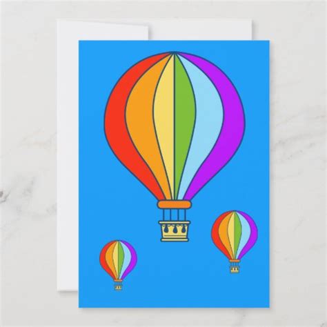 Hot Air Balloon Birthday Party Invitations Zazzle
